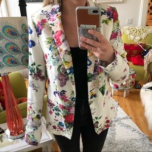 Zara floral blazer